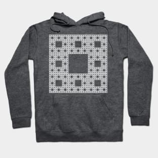 sierpinski squares - white Hoodie